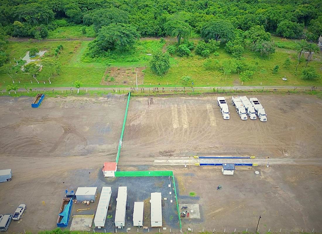 Panorámica aérea de la base de Resihidro y su entorno